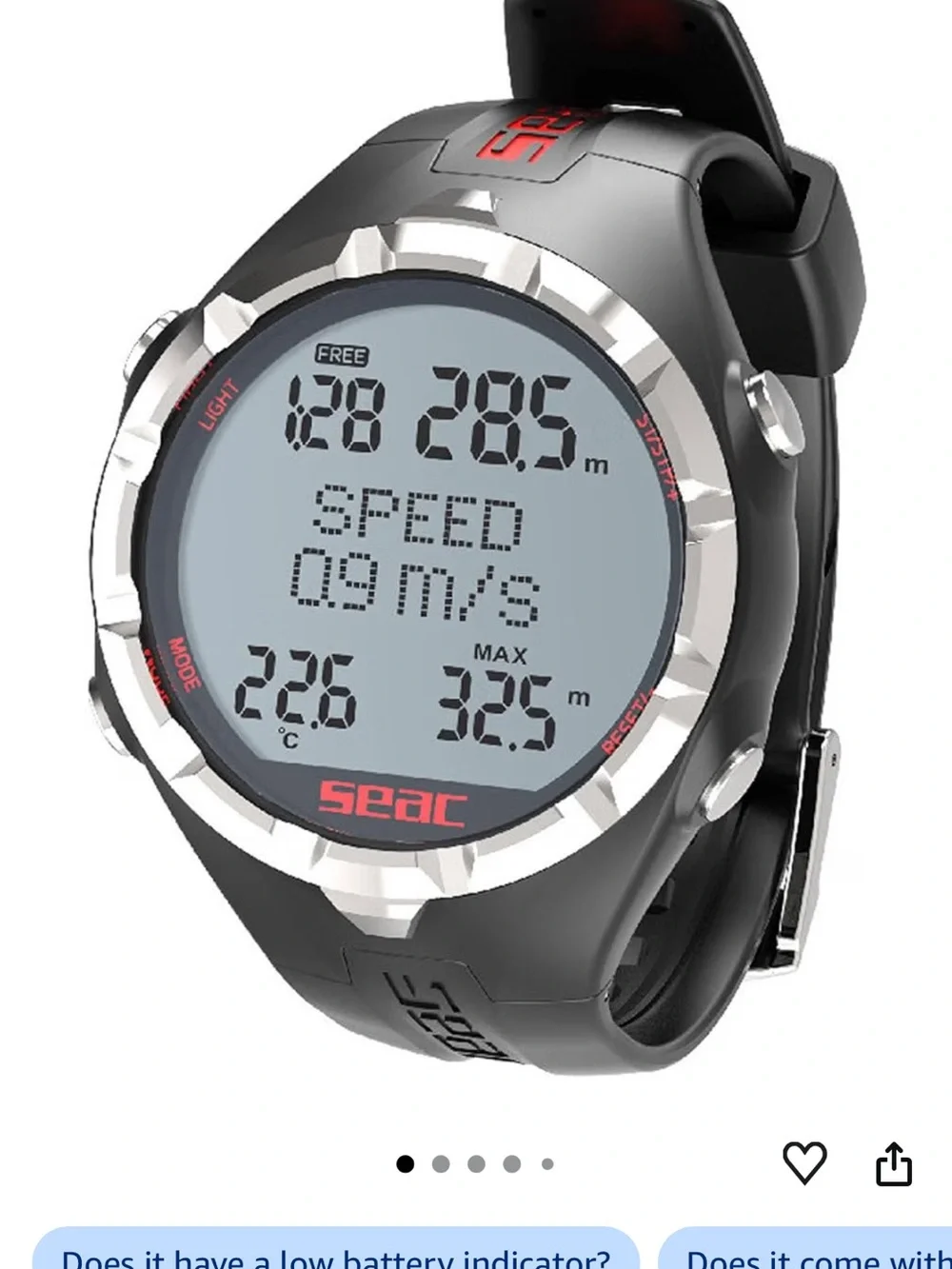NWT SEAC Apnea Freediving Computer with Log and Real Time Data
